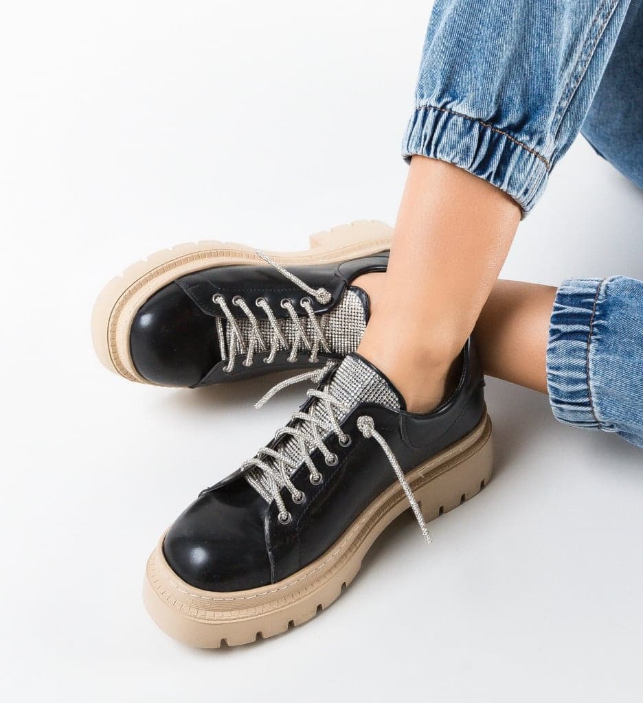 Pantofi casual dama Friday Negri 5