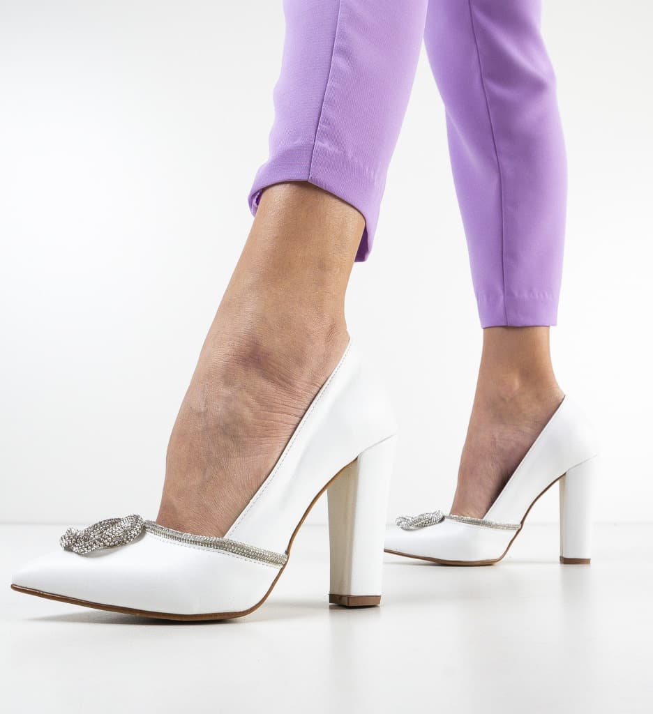 Pantofi Ronati Albi