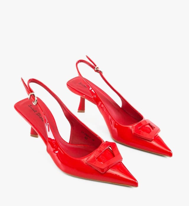 Pantofi stiletto dama Amoic Rosii