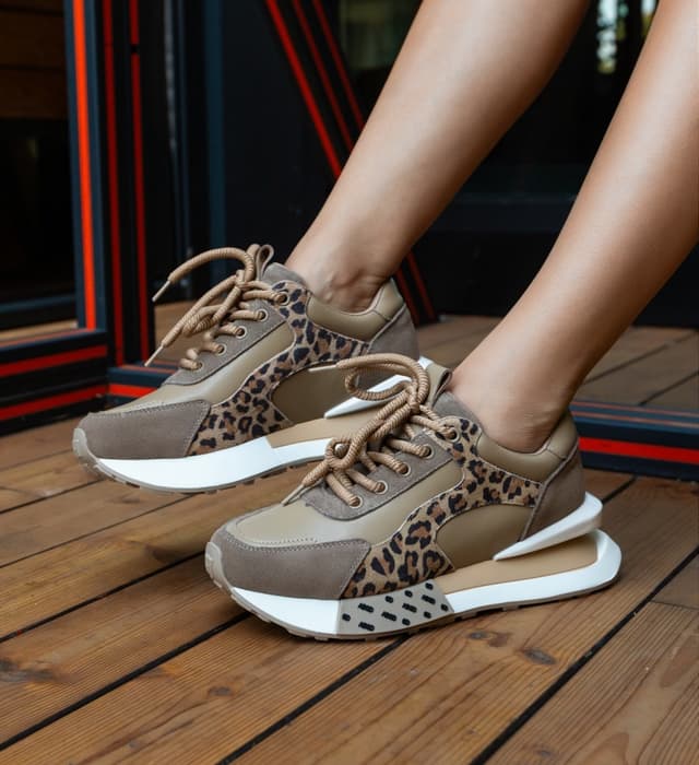 Sneakers dama Klery Khaki