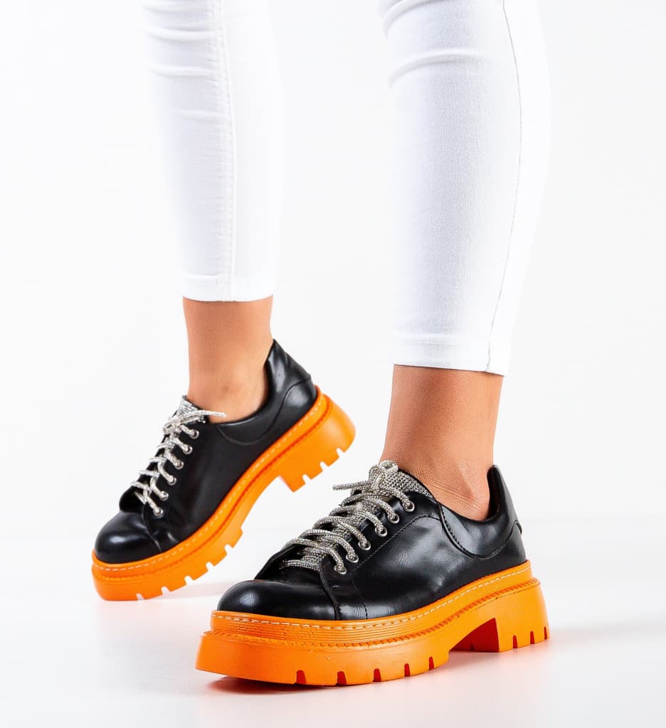 Pantofi casual dama Friday Negri 2