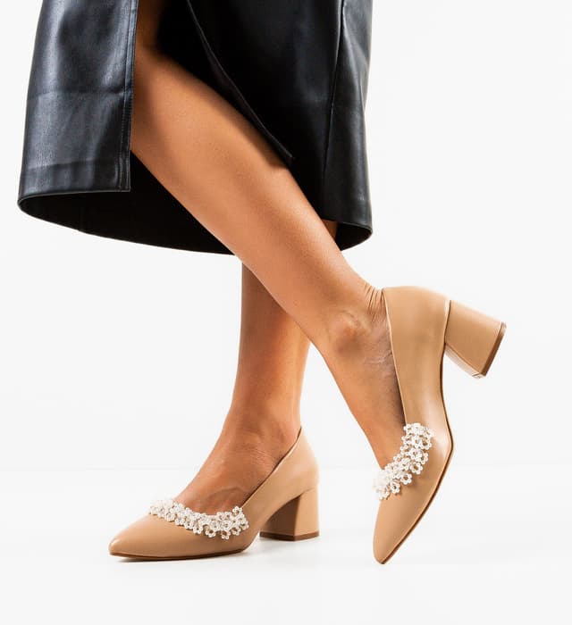 Pantofi dama Perly Bej