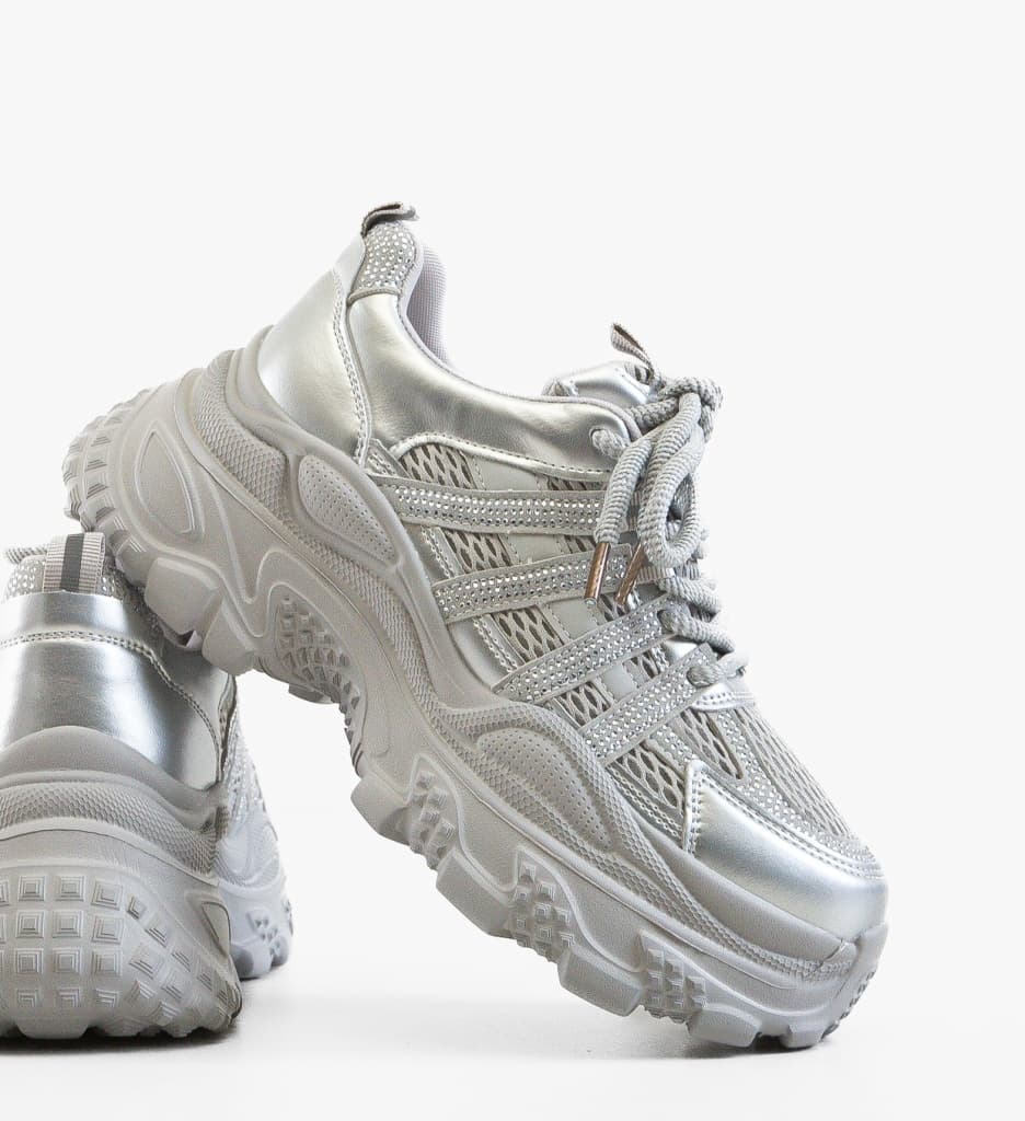 Sneakers dama Zerra Argintii