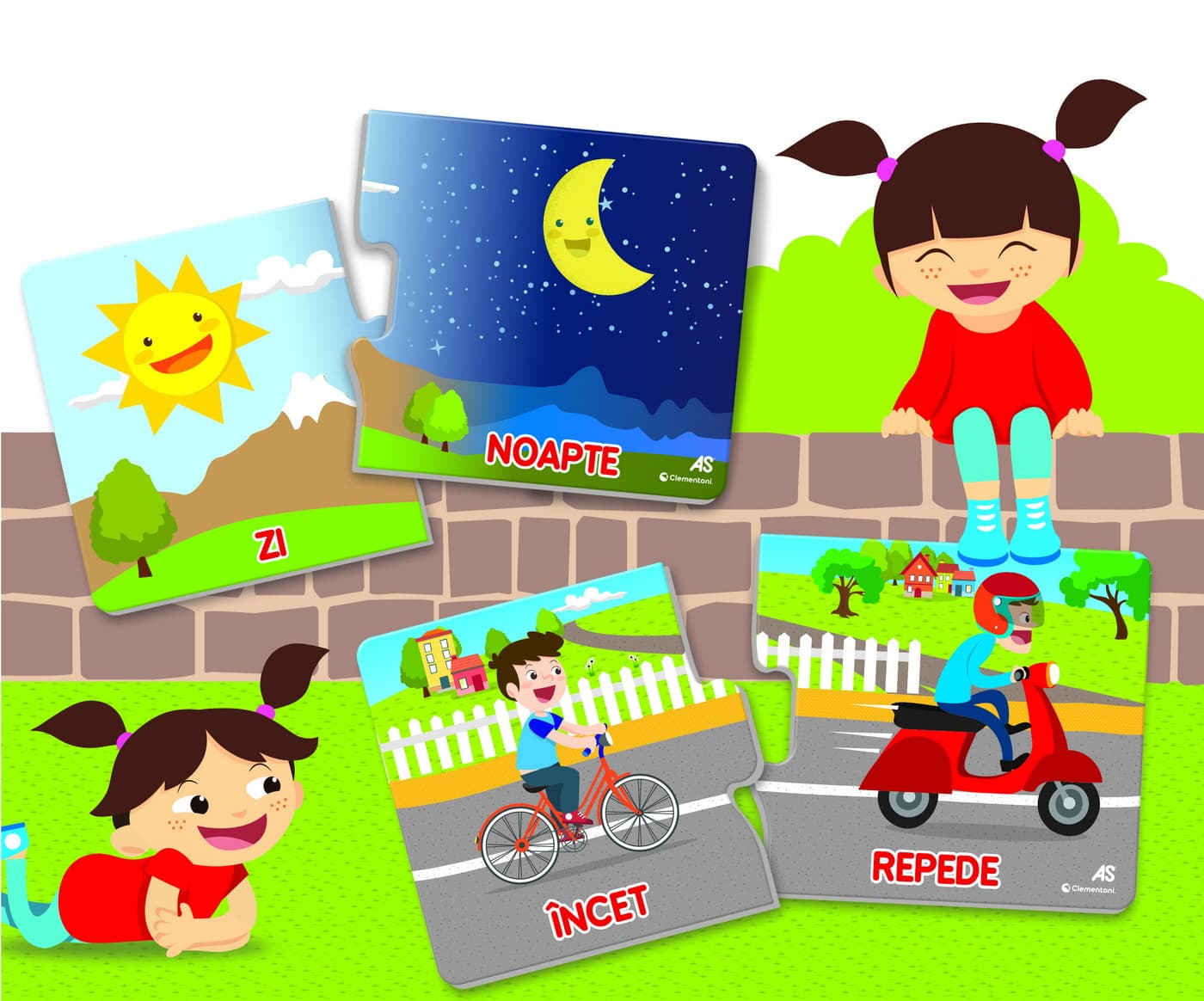 Puzzle educativ - Agerino - Jocul opozitiilor | Clementoni