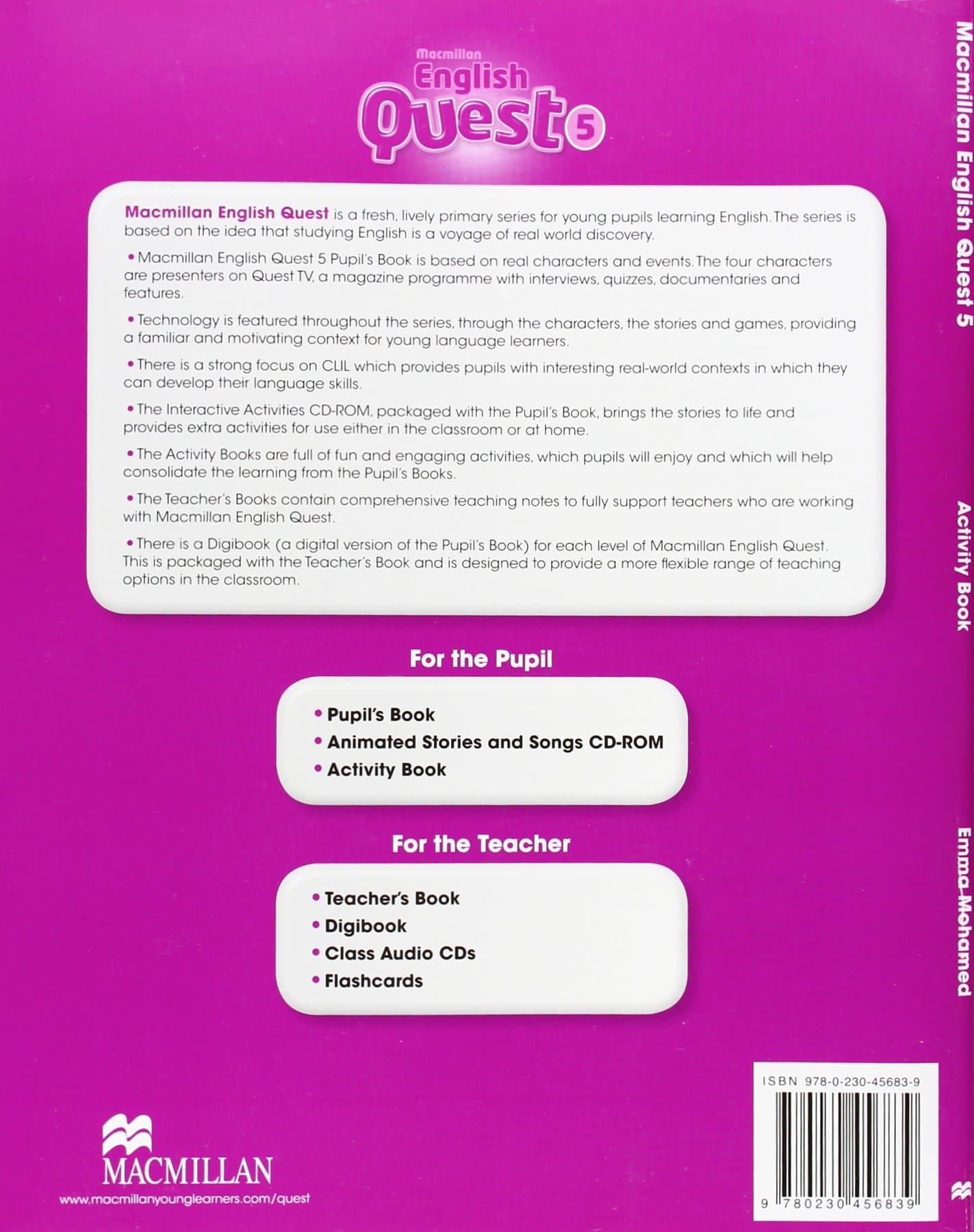 Macmillan English Quest Level 5 Activity Book | Emma Mohamed, Roisin O'Farrell, Jeanette Corbett