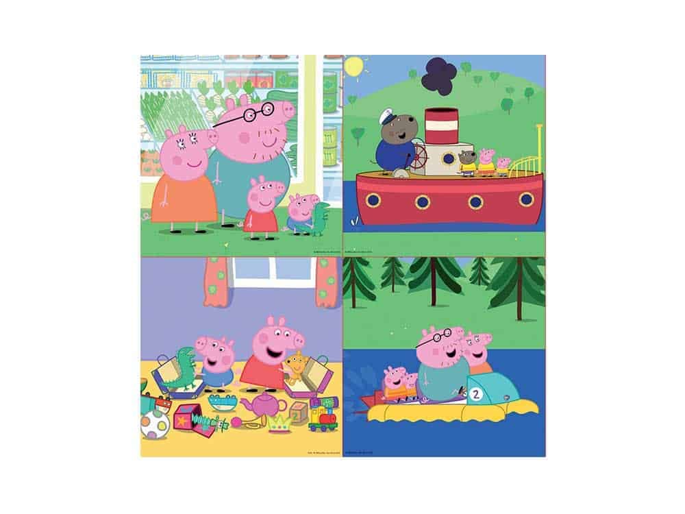 Puzzle 4in1 -  Peppa Pig with Case | Educa