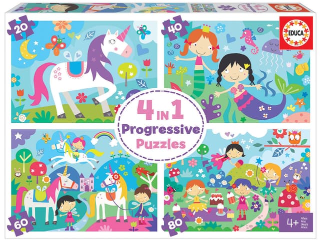 Puzzle 4in1 - Fantasy Friends | Educa