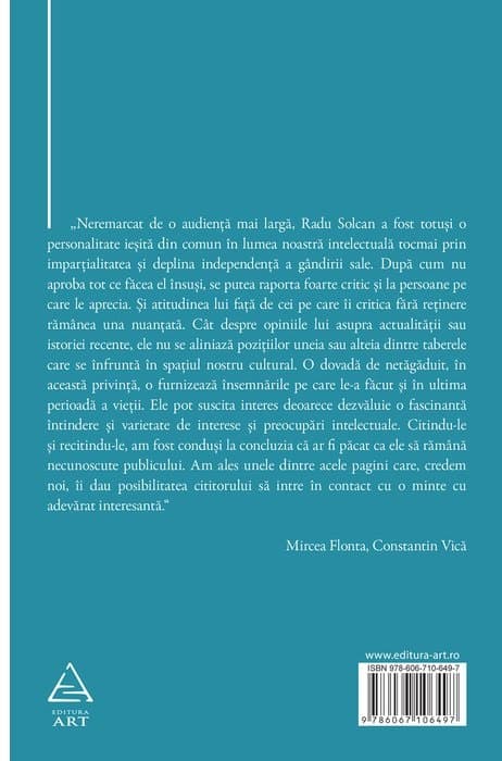 Vremuri noi, vremuri vechi | Mihail Radu Solcan