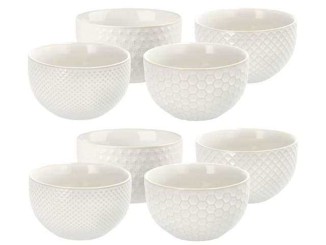 Set 8 boluri - Stoneware of White | F&H of Scandinavia