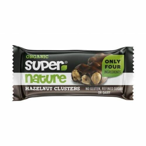 Baton cu alune de padure invelite in ciocolata bio - Supernature 34 g  | Supernature