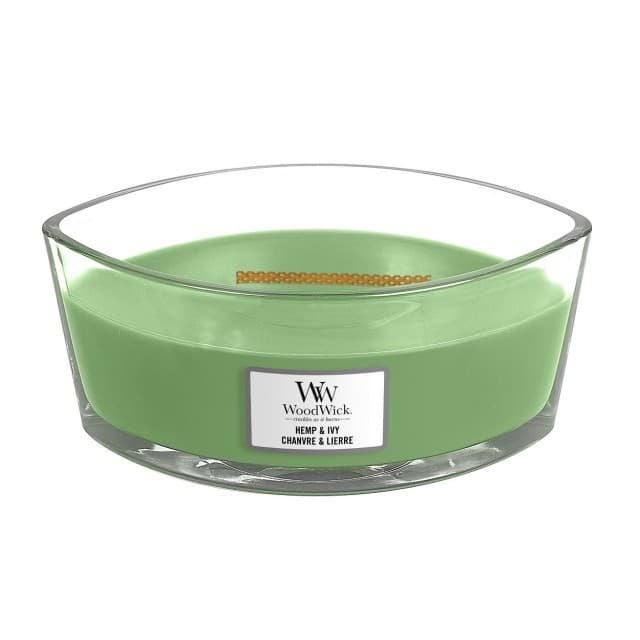 Lumanare parfumata - Ellipse - Hemp and Ivy | WoodWick