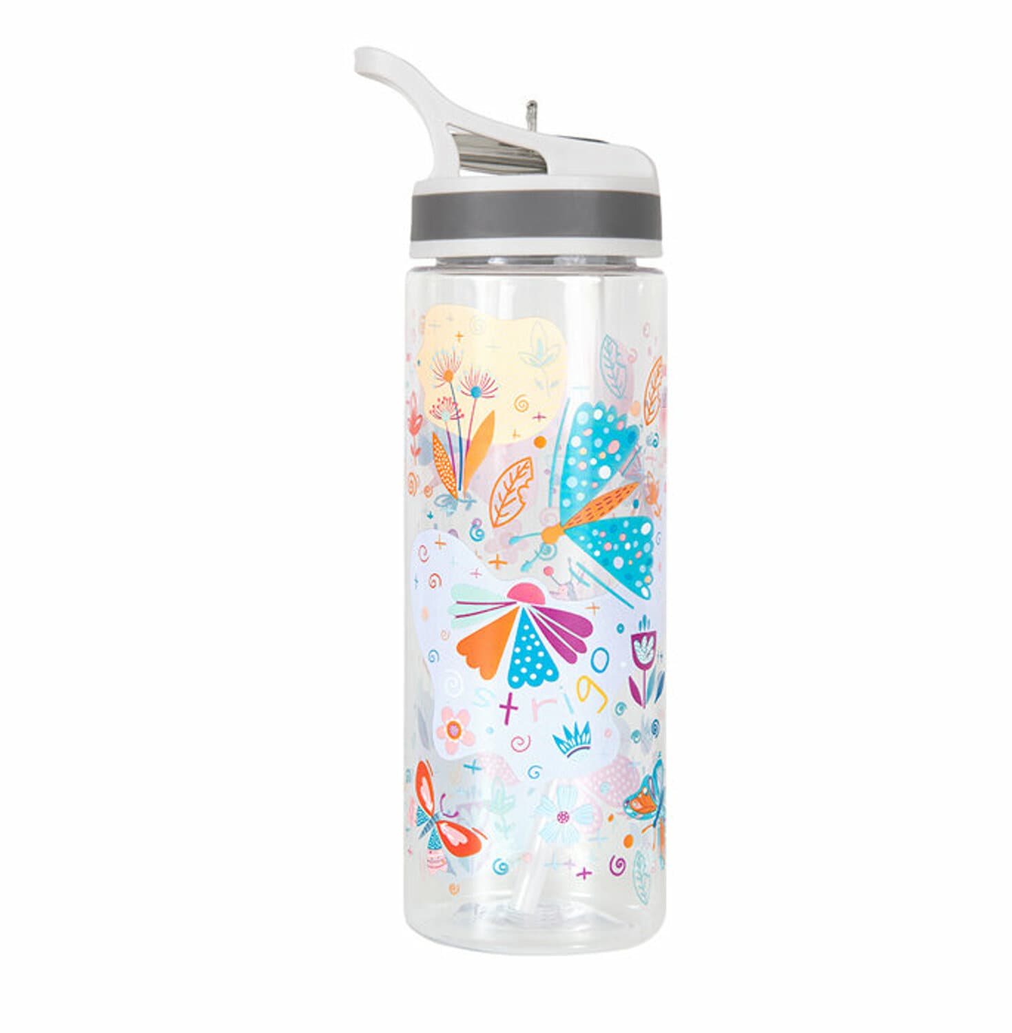 Sticla de baut cu pai - Strigo Butterflies (SSC124)  |