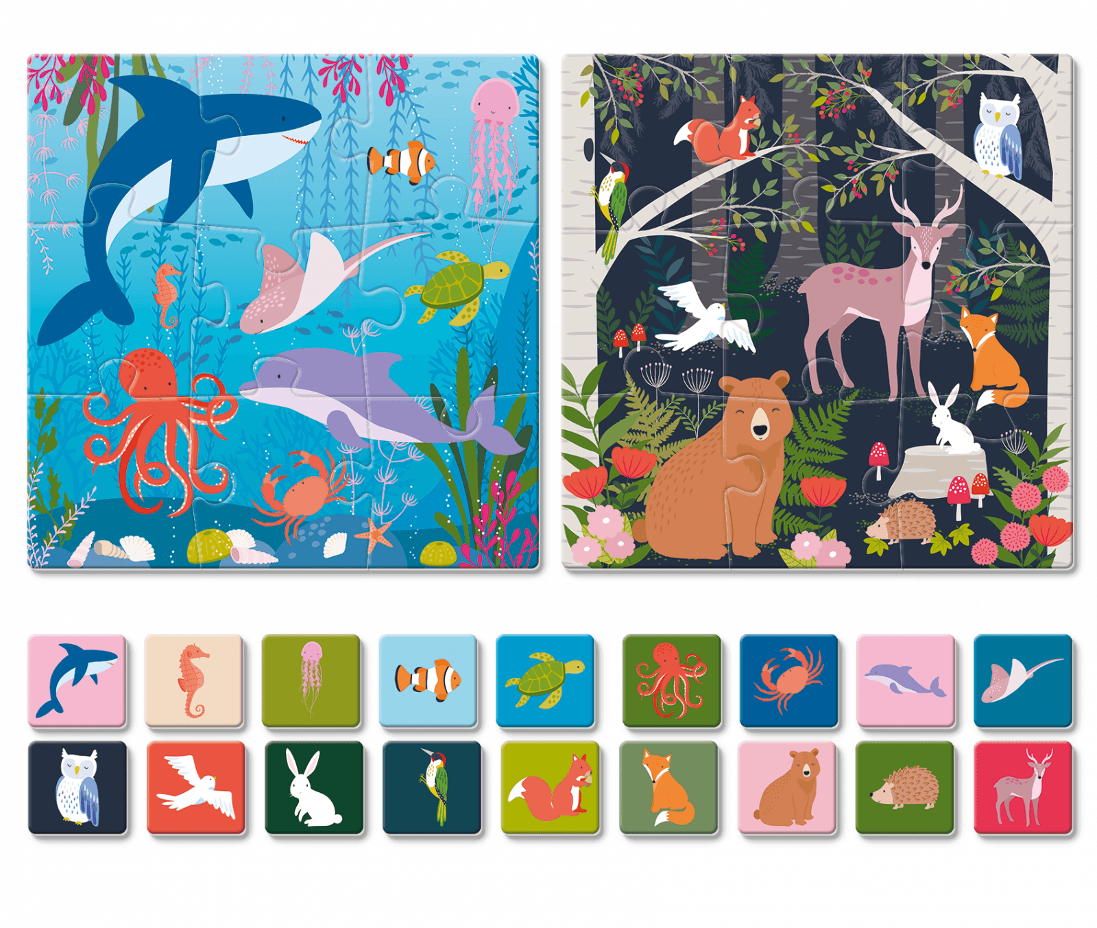 Puzzle educativ - Play Dudu: Little Detective-Find the animals | Ludattica