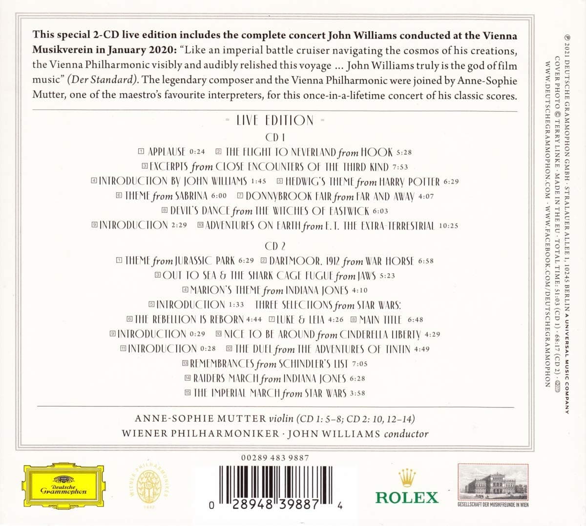 John Williams in Vienna (Live Edition) | Wiener Philharmoniker, John Williams, Anne-Sophie Mutter