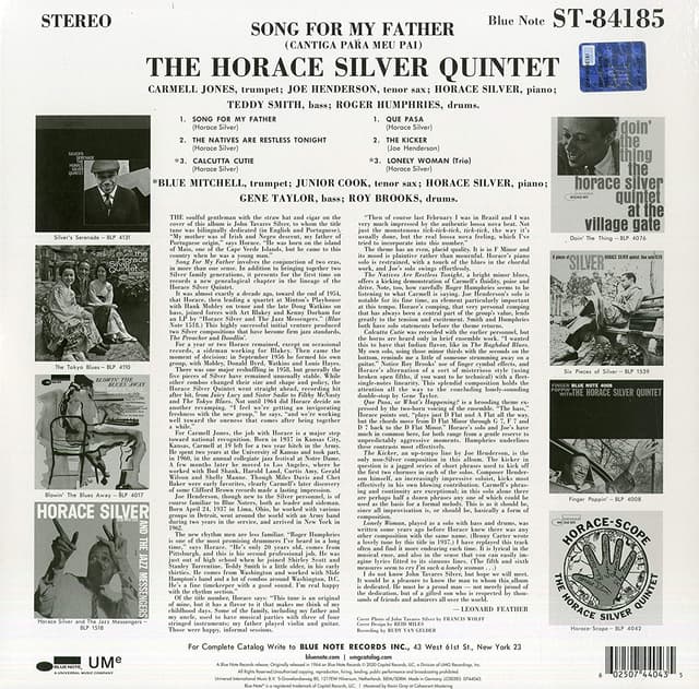 Song For My Father (Cantiga Para Meu Pai) - Vinyl | Horace Silver
