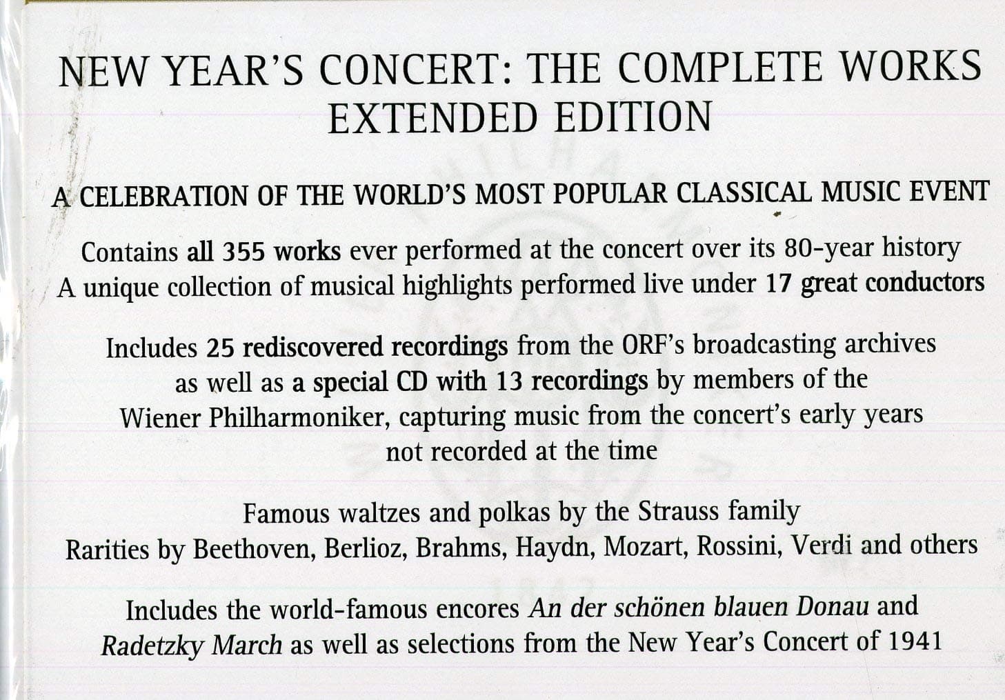 Wiener Philarmoniker: New Year's Concert: The Complete Works  | Wiener Philarmoniker, Various Artists