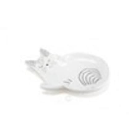 Platou decorativ - Chat - Alb, 24.5 X 16.5 cm | Faye Sas