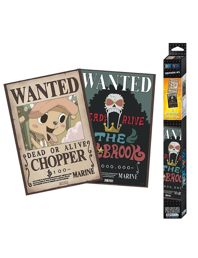 Set 2 Postere - One Piece - Wanted Brook & Chopper  |  ABYStyle