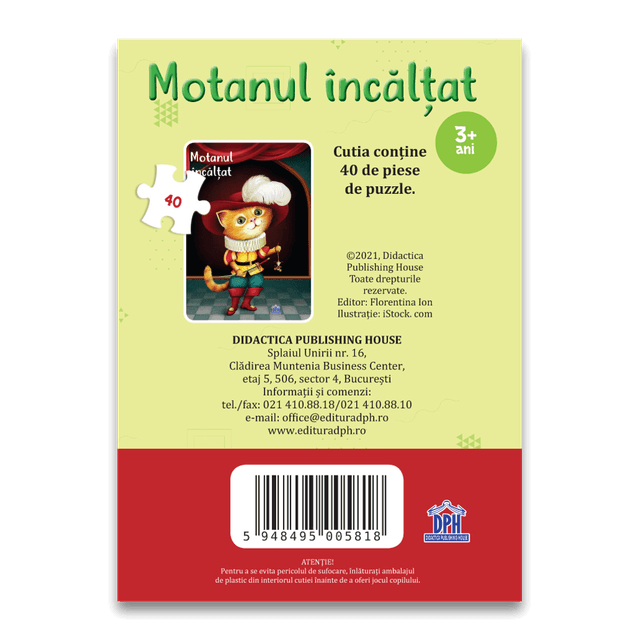 Puzzle: Motanul incaltat | Didactica Publishing House