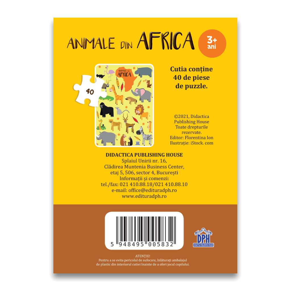 Puzzle: Animale din Africa | Didactica Publishing House