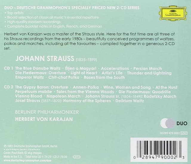 Johann Strauss: Waltzes, Marches & Polkas | Berliner Philharmoniker, Herbert von Karajan