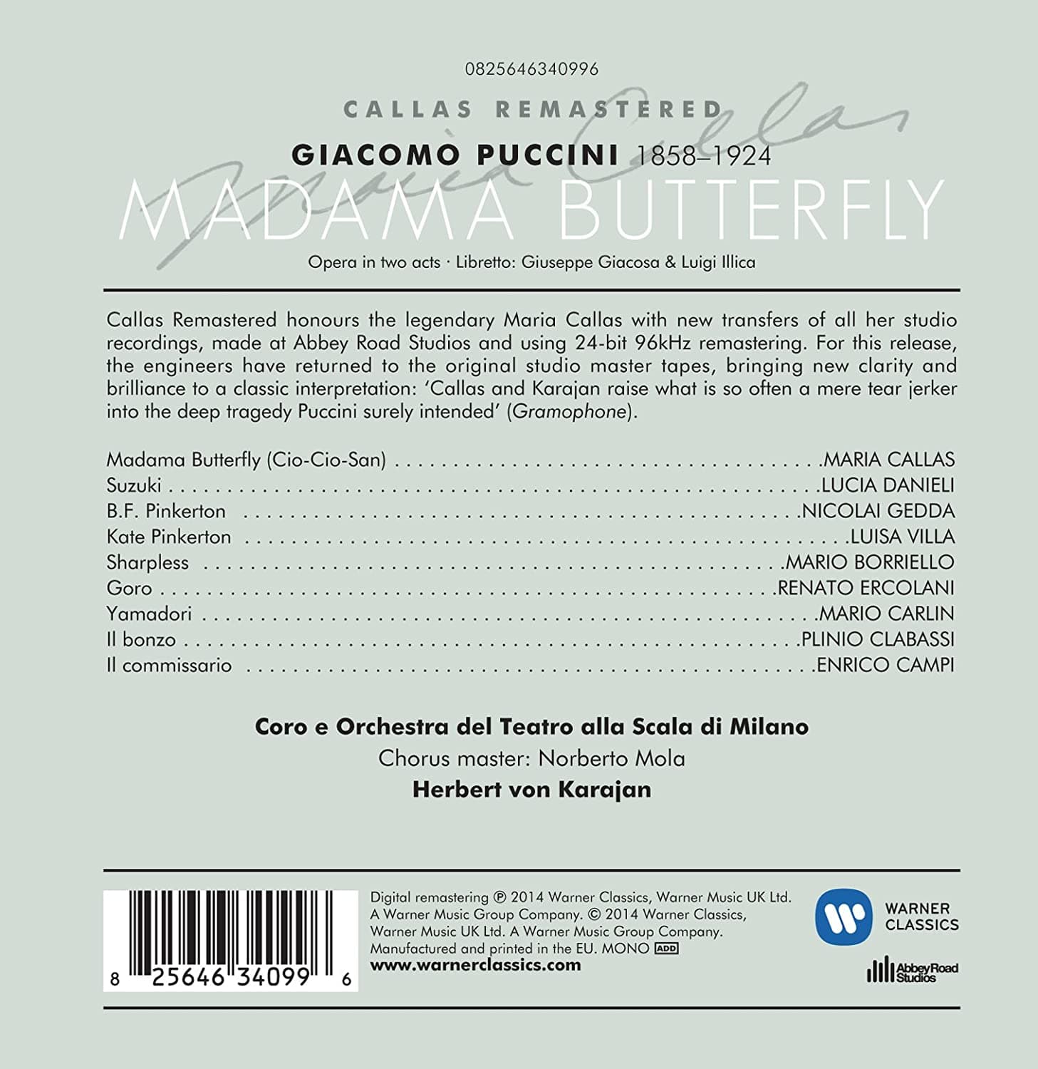 Puccini: Madama Butterfly (1955) | Maria Callas, Lucia Danieli, Luisa Villa, Nicolai Gedda, Herbert von Karajan, L'Ente Autonomo Del Teatro Alla Scala