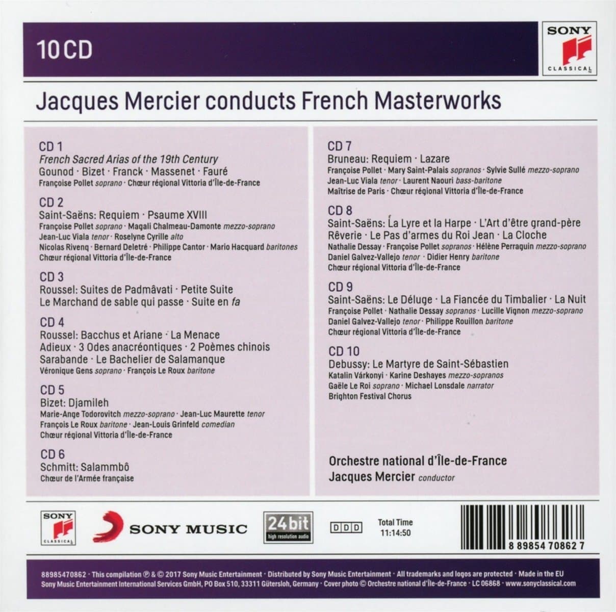 Masterworks of the late 19Th Century in France | Orchestre National d'ile de France Mercier