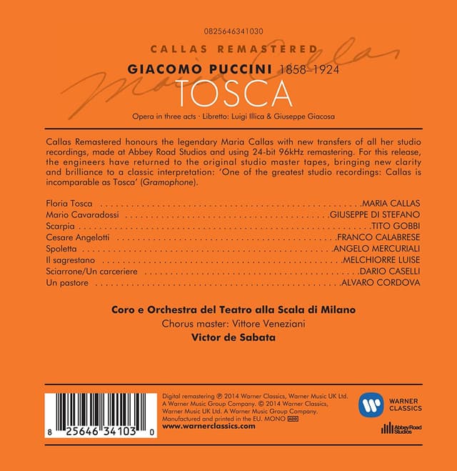 Pucchini: Tosca (1953) | Maria Meneghini Callas, Giuseppe di Stefano, Tito Gobbi, Victor de Sabata, Chorus & Orchestra of La Scala Milan