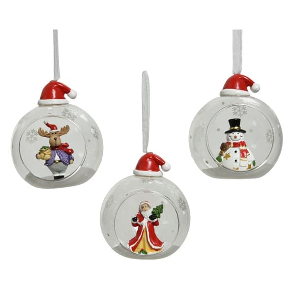 Glob - Glass Christmas Figures Inside - mai multe modele | Kaemingk