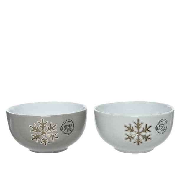 Bol - Shiny Glaze - Metallic Glaze - Snowflake - mai multe culori | Kaemingk