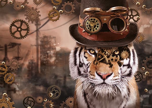 Puzzle 1000 de piese - Markus Binz - Steampunk Tiger | Schmidt