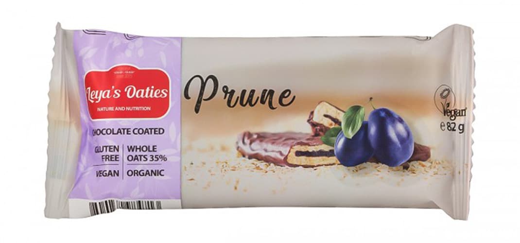 Baton - Leya's Oaties: Prune Oat Bar with Swiss Chocolate enrobing | Leya