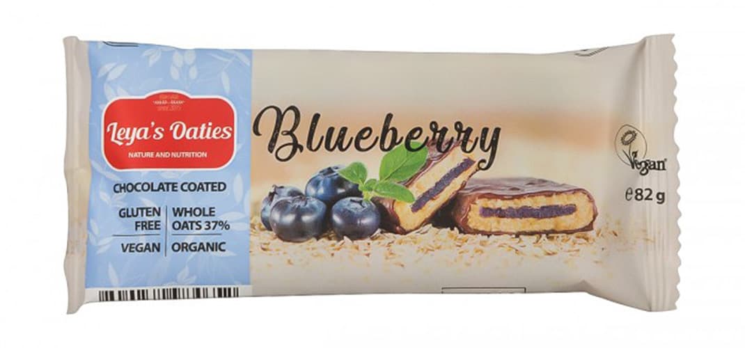 Baton - Leya's Oaties: Blueberries Oat Bar with Swiss Chocolate enrobing | Leya