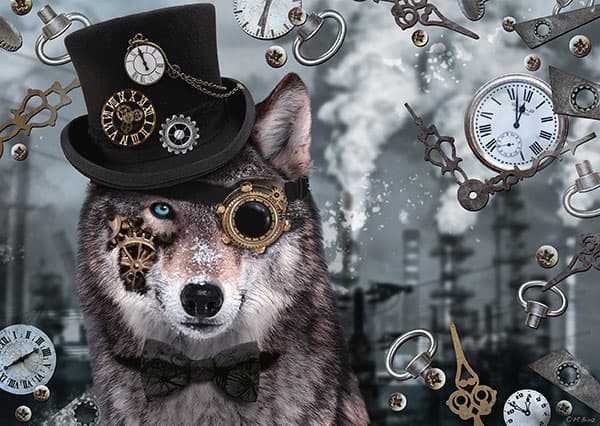 Puzzle 1000 de piese - Markus Binz - Steampunk Wolf | Schmidt