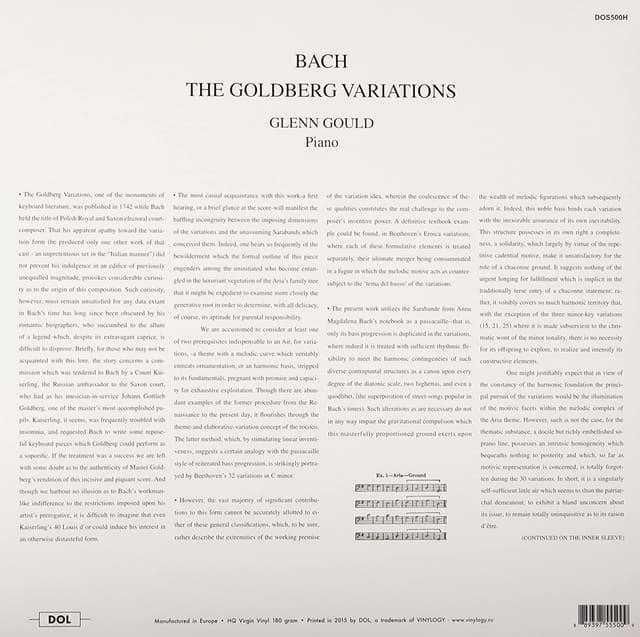 The Goldberg Variations - Vinyl | Glenn Gould