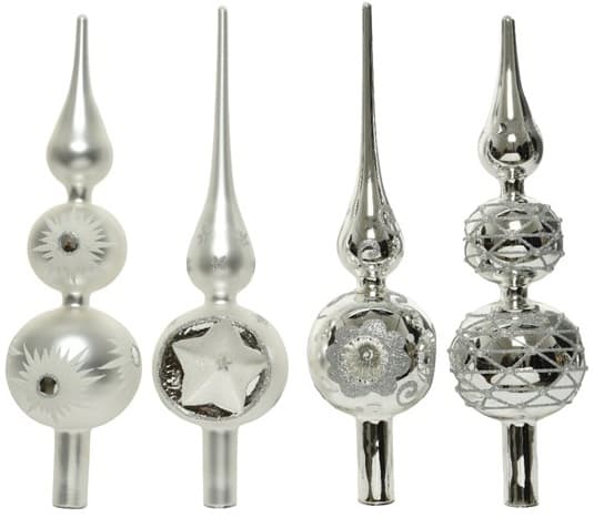 Varf de brad argintiu - Tretopper Glass - Modele diferite | Kaemingk
