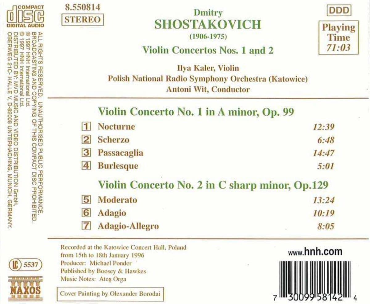 Shostakovich: Violin Concertos Nos. 1 and 2 | Dmitri Shostakovich, Ilya Kaler