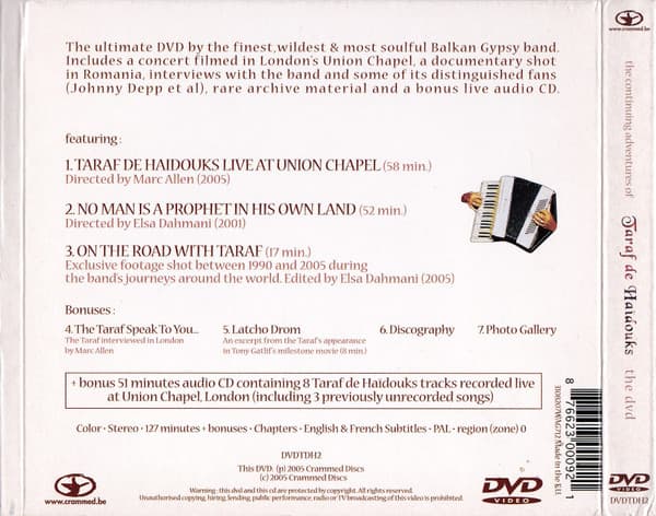 The Continuing Adventures Of Taraf De Haidouks (DVD+CD) | Taraf de Haidouks