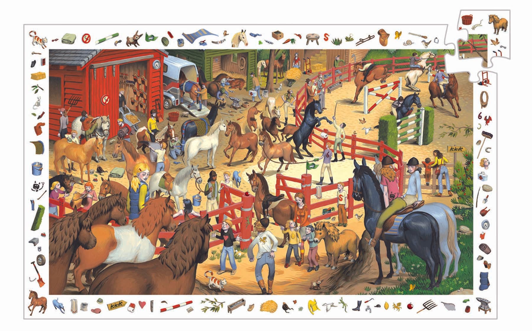 Puzzle 200 piese - Horse Riding | Djeco