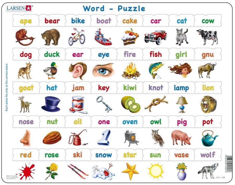 Puzzle 40 piese - Maxi - Learn to Read | Larsen