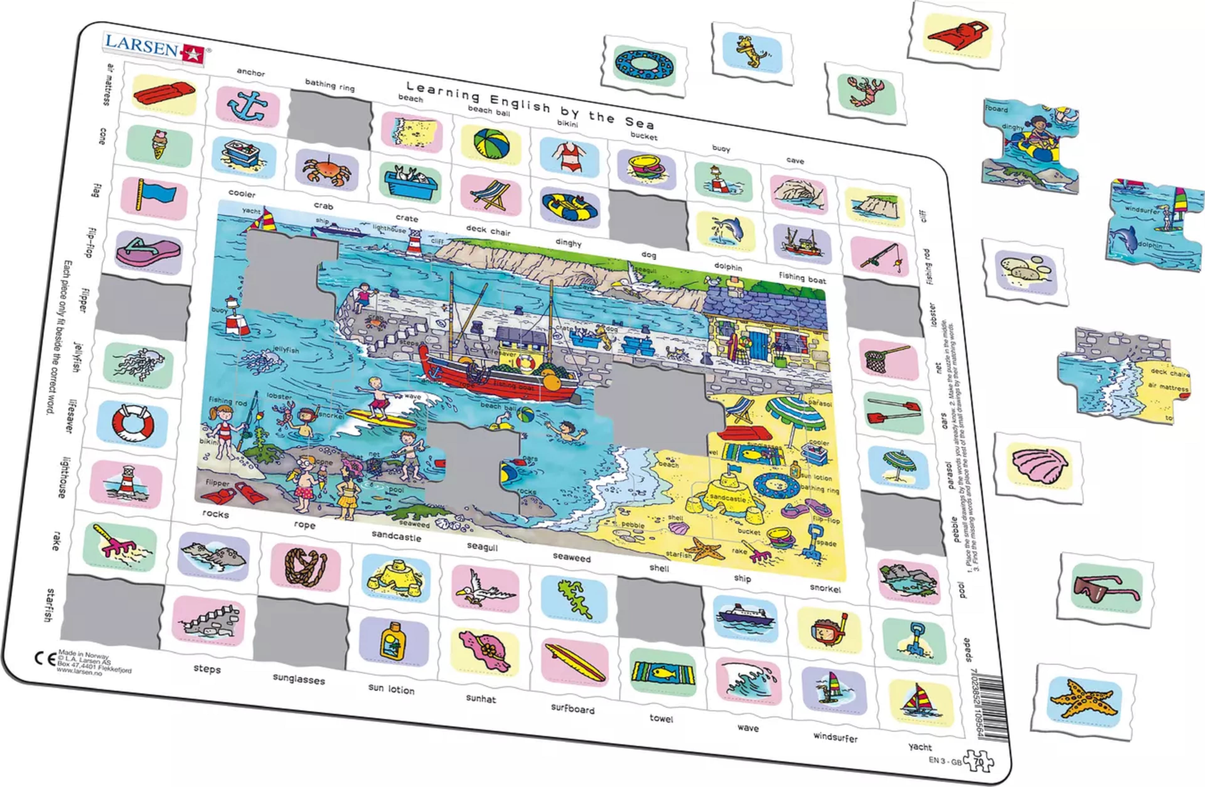 Puzzle - Hai sa invatam engleza - La Mare | Larsen