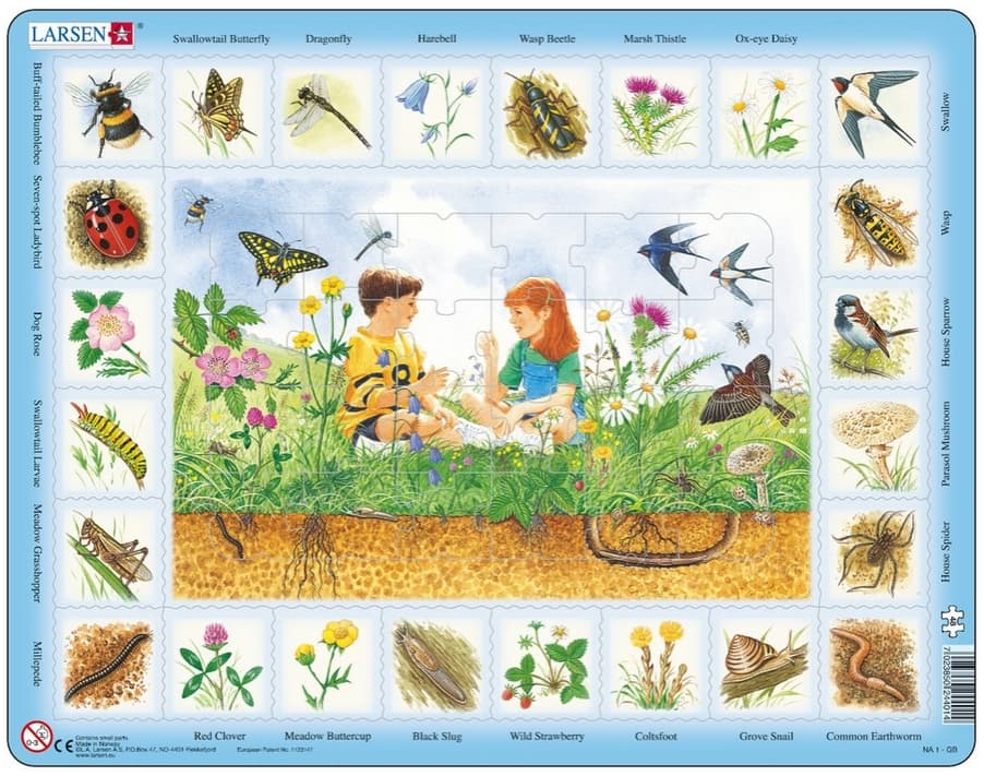 Puzzle 48 piese - Maxi - On the Grass | Larsen