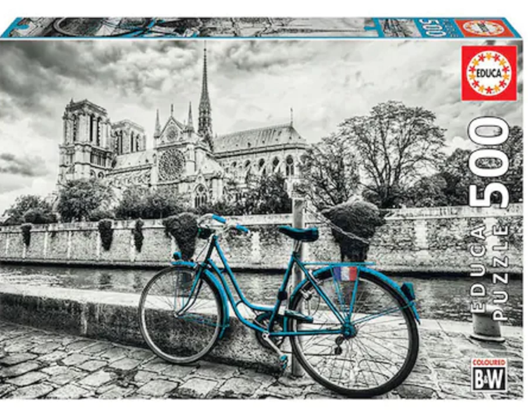 Puzzle 500 piese - Bike near Notre Dame | Educa