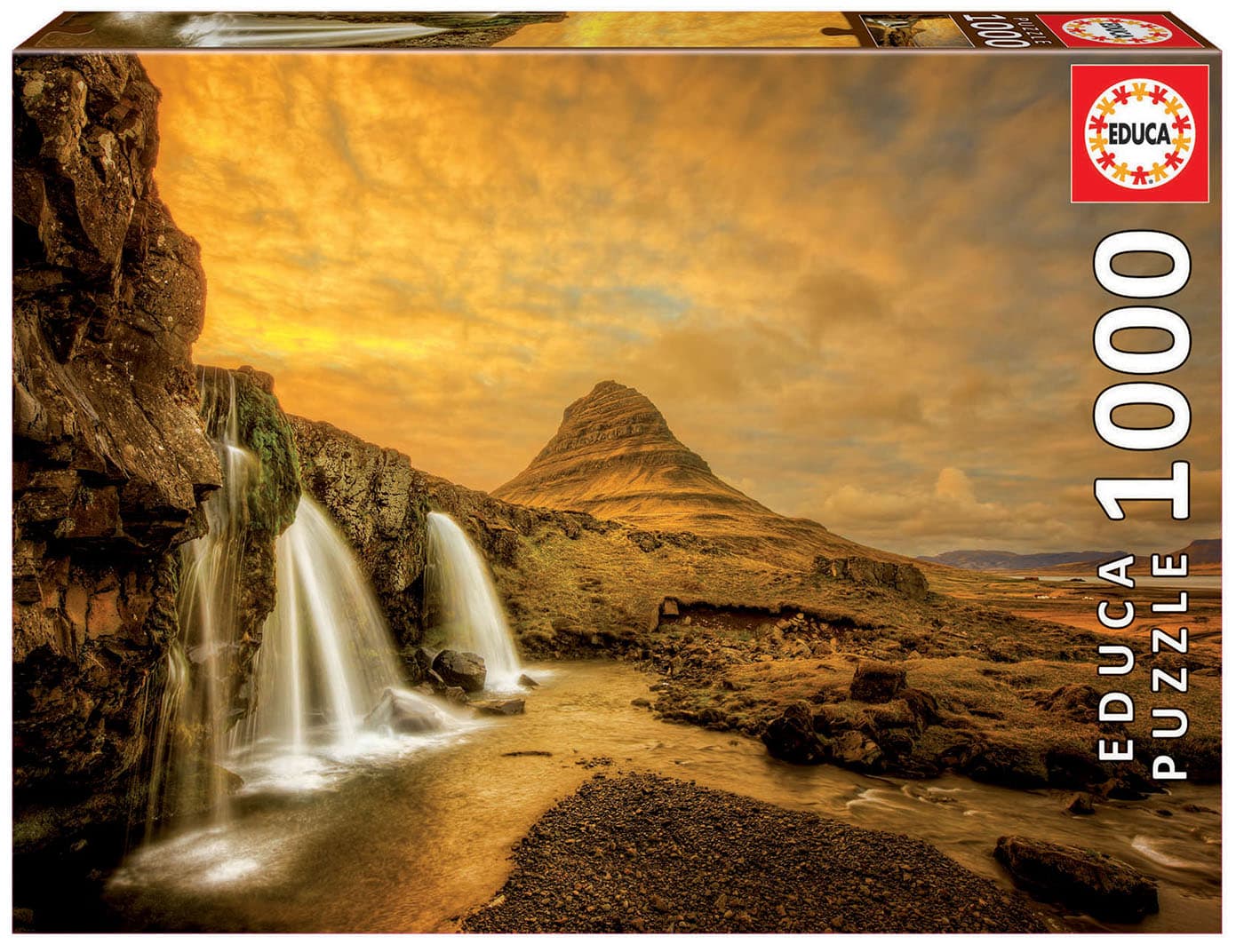 Puzzle 1000 piese - Kirkjufellsfoss Waterfall, Iceland | Educa
