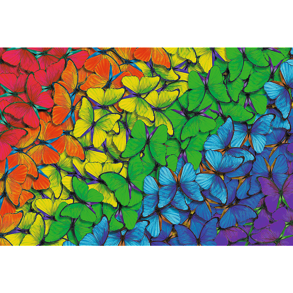 Puzzle din lemn - Rainbow Butterflies | Trefl