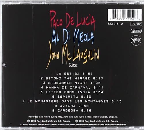 'The Guitar Trio' | John McLaughlin, Al Di Meola, Paco De Lucia