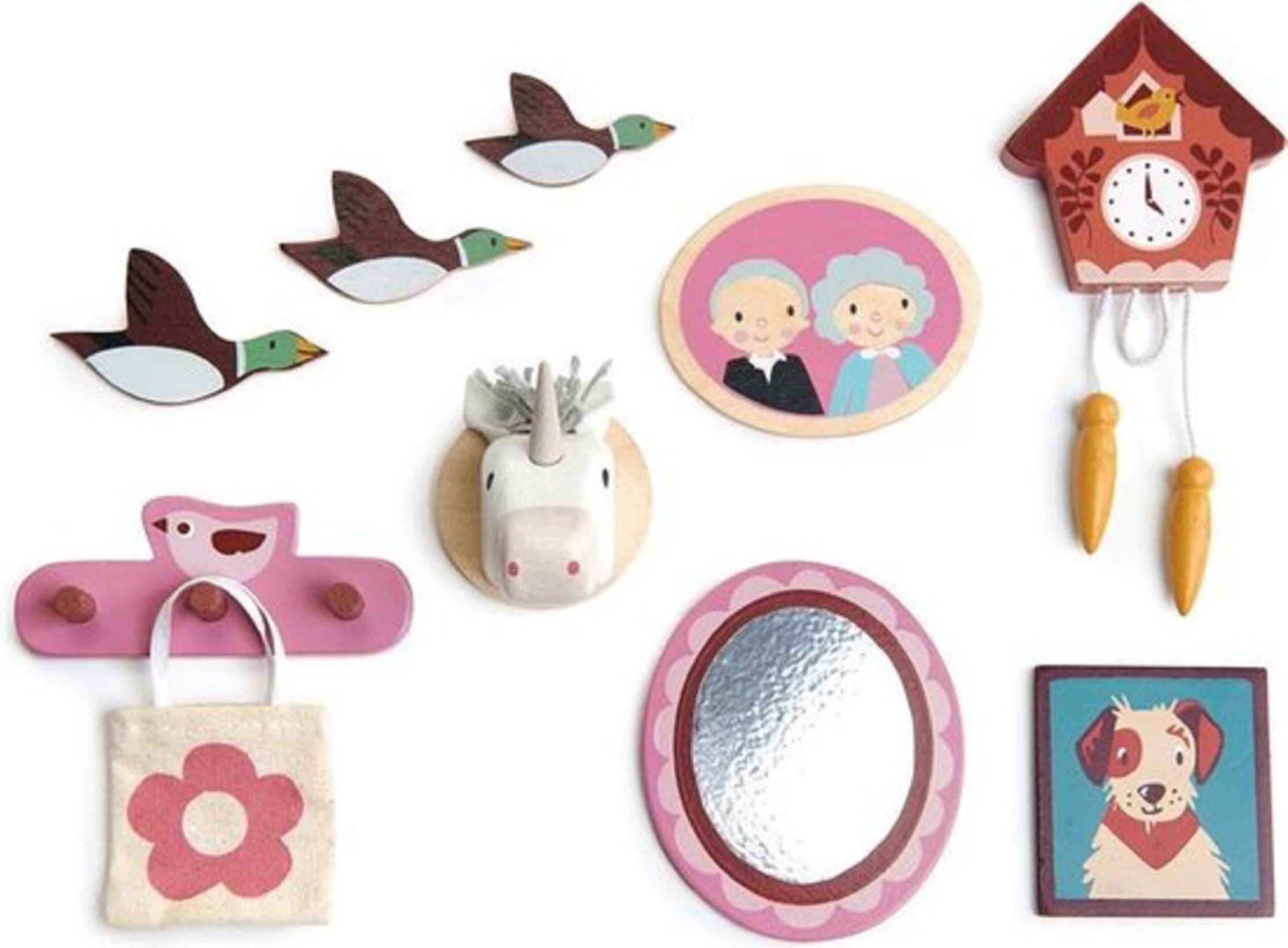 Jucarie - Decoratiuni pentru perete, 10 piese | Tender Leaf Toys