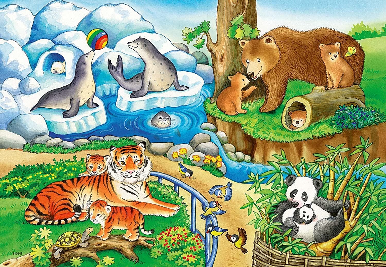 Puzzle 2x12 piese - ZOO | Ravensburger
