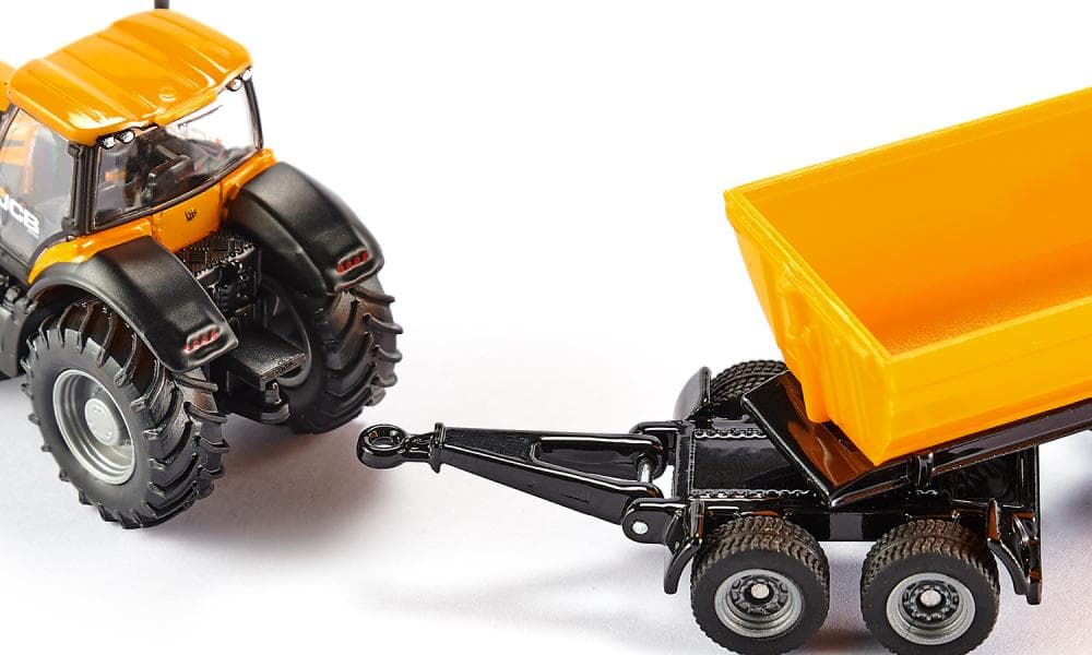 Jucarie - JCB Tractor with Dolly and Tipping Trailer | Siku