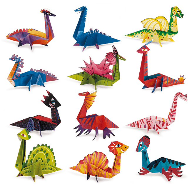Set Origami incepatori - Dinozauri | Ludattica